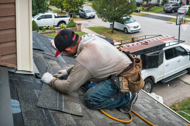 Professional Gutter Installation technician working in Newton, NC